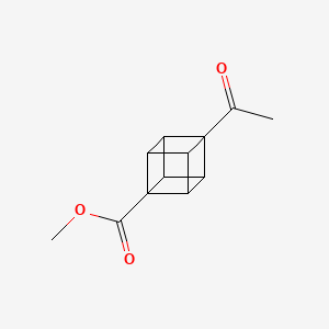 molecular formula C12H12O3 B2966589 甲基 (1s,2R,3r,8S)-4-乙酰立方烷-1-羧酸酯 CAS No. 246854-75-1