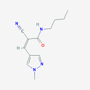 (Z)-N-Butyl-2-cyano-3-(1-methylpyrazol-4-yl)prop-2-enamide