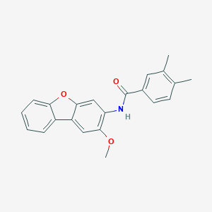 molecular formula C22H19NO3 B296660 N-(2-methoxydibenzo[b,d]furan-3-yl)-3,4-dimethylbenzamide 