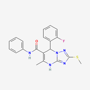 7-(2-fluorophenyl)-5-methyl-2-(methylthio)-N-phenyl-4,7-dihydro-[1,2,4]triazolo[1,5-a]pyrimidine-6-carboxamide