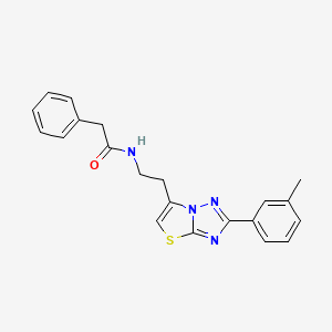 2-phenyl-N-(2-(2-(m-tolyl)thiazolo[3,2-b][1,2,4]triazol-6-yl)ethyl)acetamide