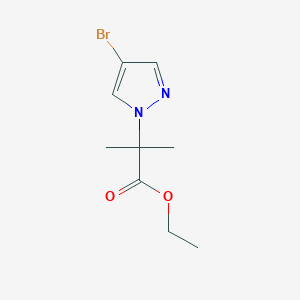 molecular formula C9H13BrN2O2 B2966608 2-(4-溴-1H-吡唑-1-基)-2-甲基丙酸乙酯 CAS No. 1040377-17-0