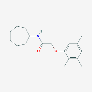 molecular formula C18H27NO2 B296661 N-cycloheptyl-2-(2,3,5-trimethylphenoxy)acetamide 