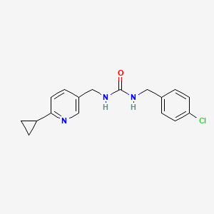 1-[(4-Chlorophenyl)methyl]-3-[(6-cyclopropylpyridin-3-yl)methyl]urea