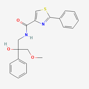 molecular formula C20H20N2O3S B2966614 N-(2-hydroxy-3-methoxy-2-phenylpropyl)-2-phenylthiazole-4-carboxamide CAS No. 2034591-20-1