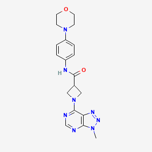 molecular formula C19H22N8O2 B2966616 1-(3-methyl-3H-[1,2,3]triazolo[4,5-d]pyrimidin-7-yl)-N-(4-morpholinophenyl)azetidine-3-carboxamide CAS No. 1448054-05-4