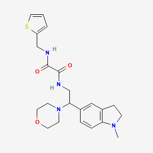 N1-(2-(1-methylindolin-5-yl)-2-morpholinoethyl)-N2-(thiophen-2-ylmethyl)oxalamide