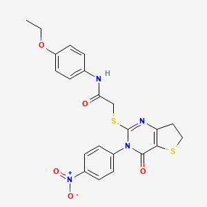 N-(4-ethoxyphenyl)-2-((3-(4-nitrophenyl)-4-oxo-3,4,6,7-tetrahydrothieno[3,2-d]pyrimidin-2-yl)thio)acetamide