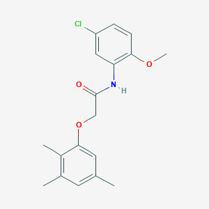 molecular formula C18H20ClNO3 B296663 N-(5-chloro-2-methoxyphenyl)-2-(2,3,5-trimethylphenoxy)acetamide 