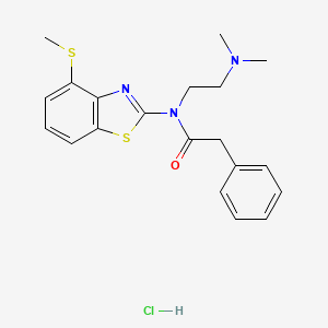 molecular formula C20H24ClN3OS2 B2966633 N-(2-(二甲氨基)乙基)-N-(4-(甲硫基)苯并[d]噻唑-2-基)-2-苯基乙酰胺盐酸盐 CAS No. 1327410-81-0