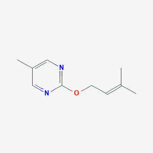 molecular formula C10H14N2O B2966643 5-Methyl-2-(3-methylbut-2-enoxy)pyrimidine CAS No. 2380097-87-8