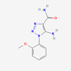 molecular formula C10H11N5O2 B2966647 5-氨基-1-(2-甲氧苯基)-1H-1,2,3-三唑-4-甲酰胺 CAS No. 443113-88-0