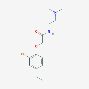 molecular formula C14H21BrN2O2 B296665 2-(2-bromo-4-ethylphenoxy)-N-[2-(dimethylamino)ethyl]acetamide 
