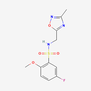 5-fluoro-2-methoxy-N-((3-methyl-1,2,4-oxadiazol-5-yl)methyl)benzenesulfonamide