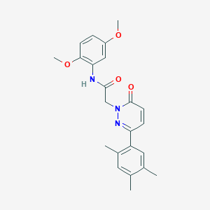molecular formula C23H25N3O4 B2966652 N-(2,5-dimethoxyphenyl)-2-[6-oxo-3-(2,4,5-trimethylphenyl)pyridazin-1-yl]acetamide CAS No. 899740-27-3