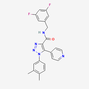 molecular formula C23H19F2N5O B2966653 N-(3,5-difluorobenzyl)-1-(3,4-dimethylphenyl)-5-(pyridin-4-yl)-1H-1,2,3-triazole-4-carboxamide CAS No. 1226439-79-7