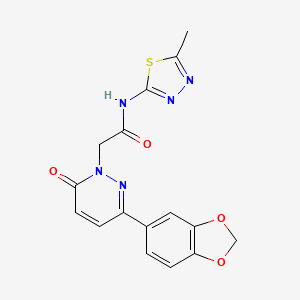 2-[3-(1,3-benzodioxol-5-yl)-6-oxopyridazin-1-yl]-N-(5-methyl-1,3,4-thiadiazol-2-yl)acetamide