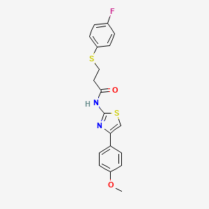 3-((4-fluorophenyl)thio)-N-(4-(4-methoxyphenyl)thiazol-2-yl)propanamide