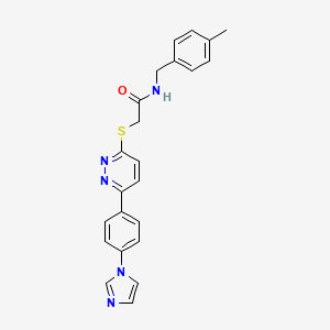 2-((6-(4-(1H-imidazol-1-yl)phenyl)pyridazin-3-yl)thio)-N-(4-methylbenzyl)acetamide