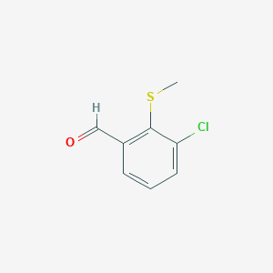 molecular formula C8H7ClOS B2966677 3-Chloro-2-(methylsulfanyl)benzaldehyde CAS No. 1033574-03-6