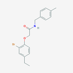 molecular formula C18H20BrNO2 B296668 2-(2-bromo-4-ethylphenoxy)-N-(4-methylbenzyl)acetamide 
