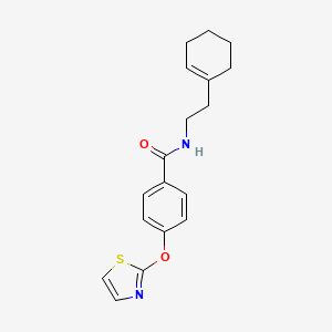 N-[2-(cyclohex-1-en-1-yl)ethyl]-4-(1,3-thiazol-2-yloxy)benzamide