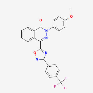 molecular formula C24H15F3N4O3 B2966685 2-(4-methoxyphenyl)-4-{3-[4-(trifluoromethyl)phenyl]-1,2,4-oxadiazol-5-yl}phthalazin-1(2H)-one CAS No. 1291840-51-1