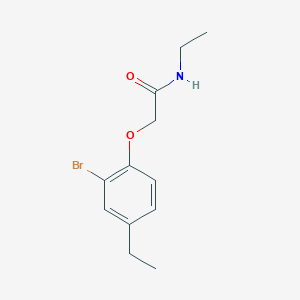 molecular formula C12H16BrNO2 B296669 2-(2-bromo-4-ethylphenoxy)-N-ethylacetamide 