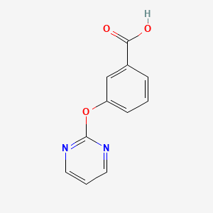 molecular formula C11H8N2O3 B2966704 3-(Pyrimidin-2-yloxy)benzoic acid CAS No. 176034-07-4; 5871-19-2