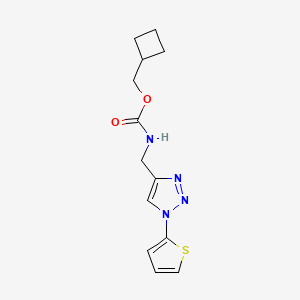 cyclobutylmethyl ((1-(thiophen-2-yl)-1H-1,2,3-triazol-4-yl)methyl)carbamate