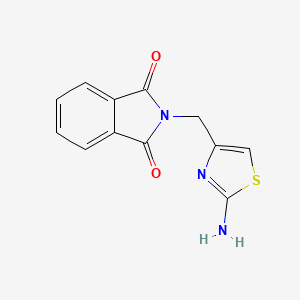 molecular formula C12H9N3O2S B2966707 2-[(2-amino-1,3-thiazol-4-yl)methyl]-1H-isoindole-1,3(2H)-dione CAS No. 91494-10-9