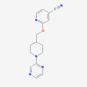 2-[(1-Pyrazin-2-ylpiperidin-4-yl)methoxy]pyridine-4-carbonitrile