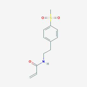 molecular formula C12H15NO3S B2966715 N-[2-(4-Methylsulfonylphenyl)ethyl]prop-2-enamide CAS No. 2361639-52-1