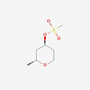 molecular formula C7H14O4S B2966716 [(2R,4S)-2-Methyloxan-4-yl] methanesulfonate CAS No. 2307781-26-4