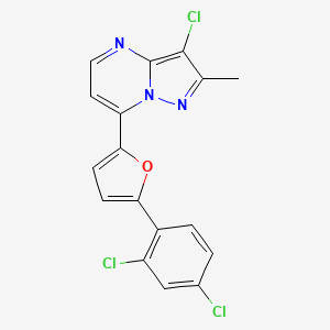 3-Chloro-7-[5-(2,4-dichlorophenyl)-2-furyl]-2-methylpyrazolo[1,5-a]pyrimidine