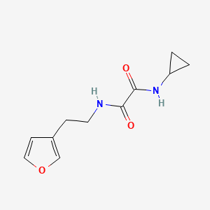molecular formula C11H14N2O3 B2966718 N1-环丙基-N2-(2-(呋喃-3-基)乙基)草酰胺 CAS No. 1428352-49-1