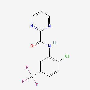 molecular formula C12H7ClF3N3O B2966720 N-(2-氯-5-(三氟甲基)苯基)嘧啶-2-甲酰胺 CAS No. 1251563-97-9