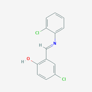 molecular formula C13H9Cl2NO B2966721 4-chloro-2-{(E)-[(2-chlorophenyl)imino]methyl}phenol CAS No. 1219495-49-4