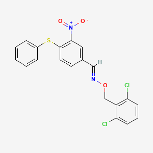 3-nitro-4-(phenylsulfanyl)benzenecarbaldehyde O-(2,6-dichlorobenzyl)oxime