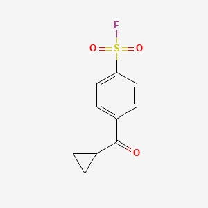 molecular formula C10H9FO3S B2966725 4-(Cyclopropanecarbonyl)benzenesulfonyl fluoride CAS No. 2305327-50-6