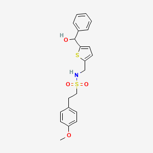 N-((5-(hydroxy(phenyl)methyl)thiophen-2-yl)methyl)-2-(4-methoxyphenyl)ethanesulfonamide