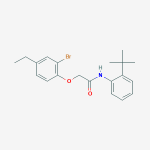 molecular formula C20H24BrNO2 B296674 2-(2-bromo-4-ethylphenoxy)-N-(2-tert-butylphenyl)acetamide 