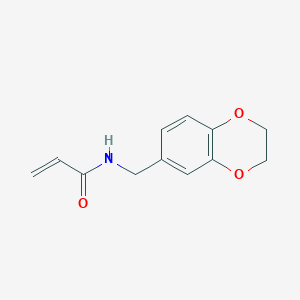 molecular formula C12H13NO3 B2966745 N-(2,3-dihydro-1,4-benzodioxin-6-ylmethyl)prop-2-enamide CAS No. 1249044-29-8