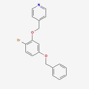 molecular formula C19H16BrNO2 B2966749 4-((5-(Benzyloxy)-2-bromophenoxy)methyl)pyridine CAS No. 1372147-57-3