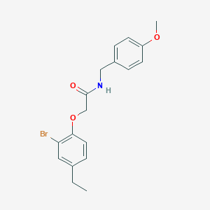 molecular formula C18H20BrNO3 B296675 2-(2-bromo-4-ethylphenoxy)-N-(4-methoxybenzyl)acetamide 