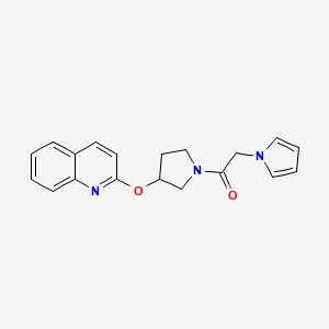 2-(1H-pyrrol-1-yl)-1-(3-(quinolin-2-yloxy)pyrrolidin-1-yl)ethanone