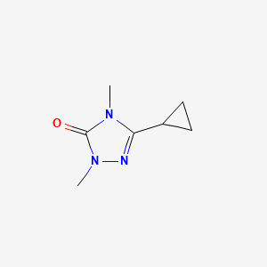 molecular formula C7H11N3O B2966759 3-cyclopropyl-1,4-dimethyl-4,5-dihydro-1H-1,2,4-triazol-5-one CAS No. 2202327-54-4