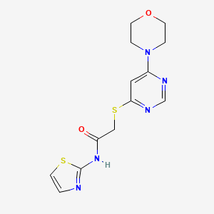 2-((6-morpholinopyrimidin-4-yl)thio)-N-(thiazol-2-yl)acetamide