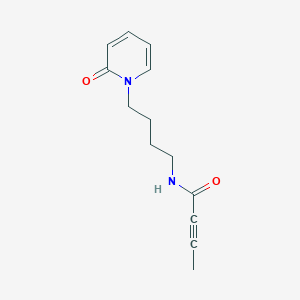 molecular formula C13H16N2O2 B2966766 N-[4-(2-Oxopyridin-1-yl)butyl]but-2-ynamide CAS No. 2411227-62-6