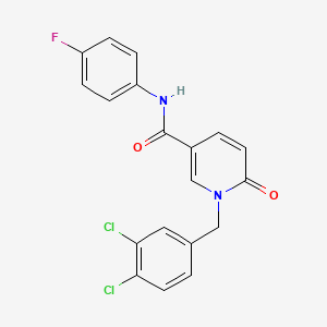 1-(3,4-dichlorobenzyl)-N-(4-fluorophenyl)-6-oxo-1,6-dihydro-3-pyridinecarboxamide